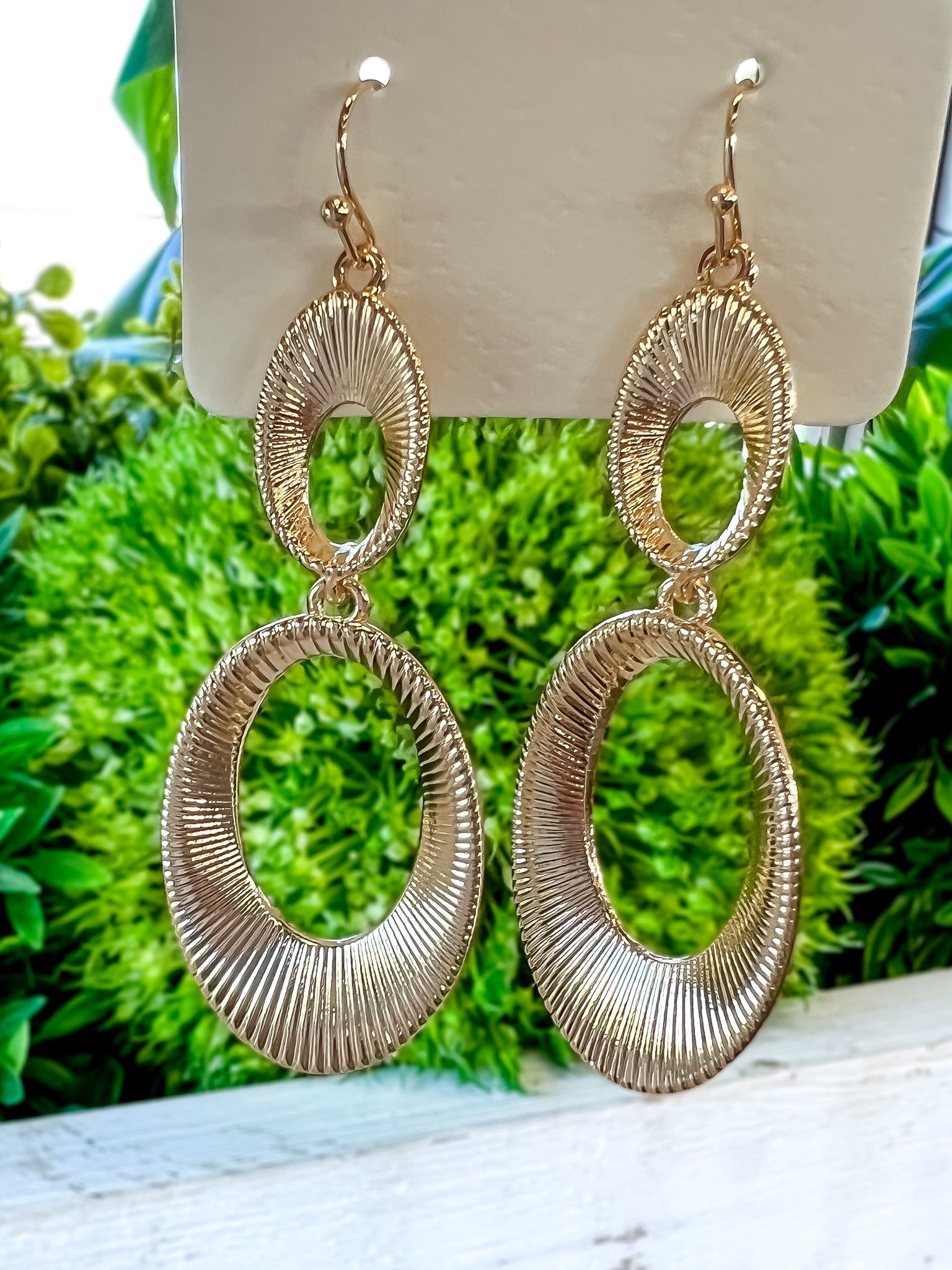 Classy Textured Earrings | Gold sold by ZZs