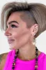 Gold Accent Bar Circle Earrings sold by ZZs
