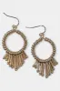 Gold Accent Bar Circle Earrings sold by ZZs