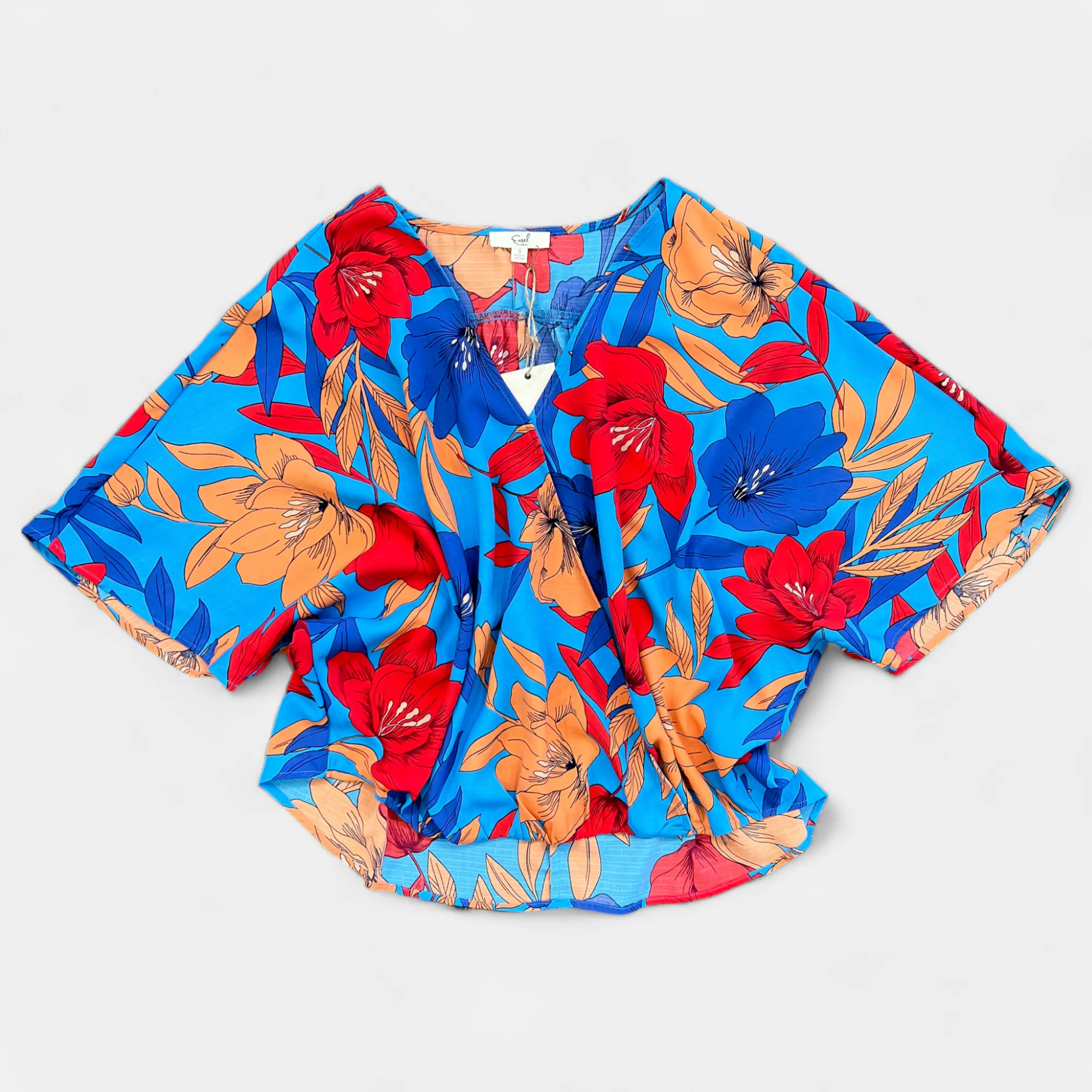Blue Floral Woven Top sold by ZZs product image thumbnail 2