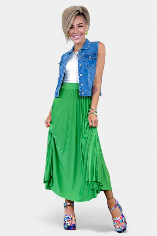 Pleated Maxi Skirt sold by ZZs