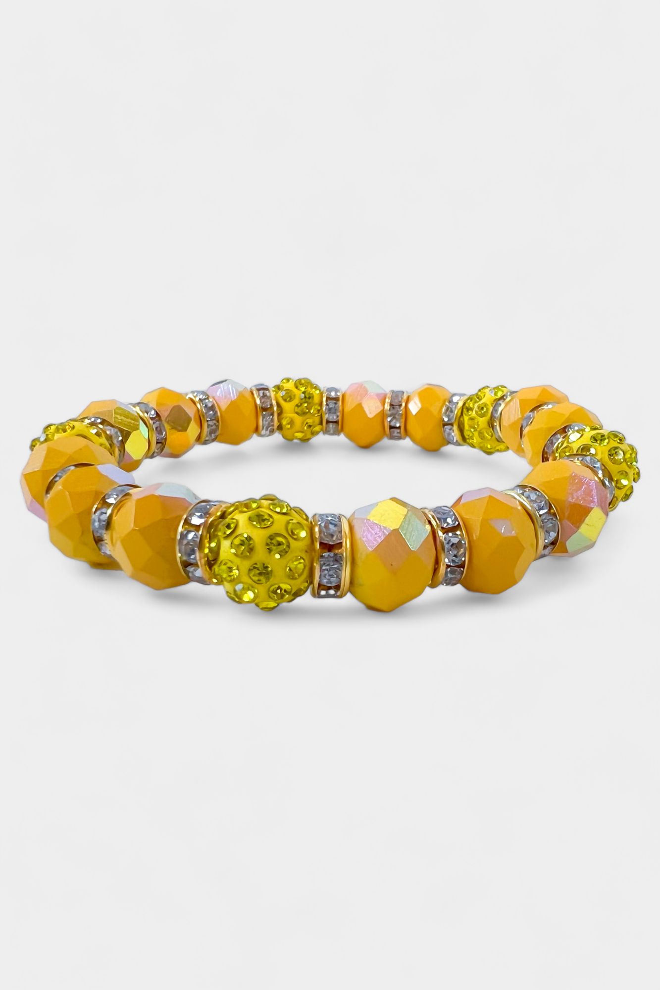 Yellow Faceted Beaded Stretch Bracelet sold by ZZs product image thumbnail 2