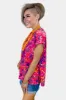 Pink Floral Lizzy Short Sleeve Top sold by ZZs