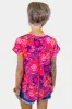 Pink Floral Lizzy Short Sleeve Top sold by ZZs