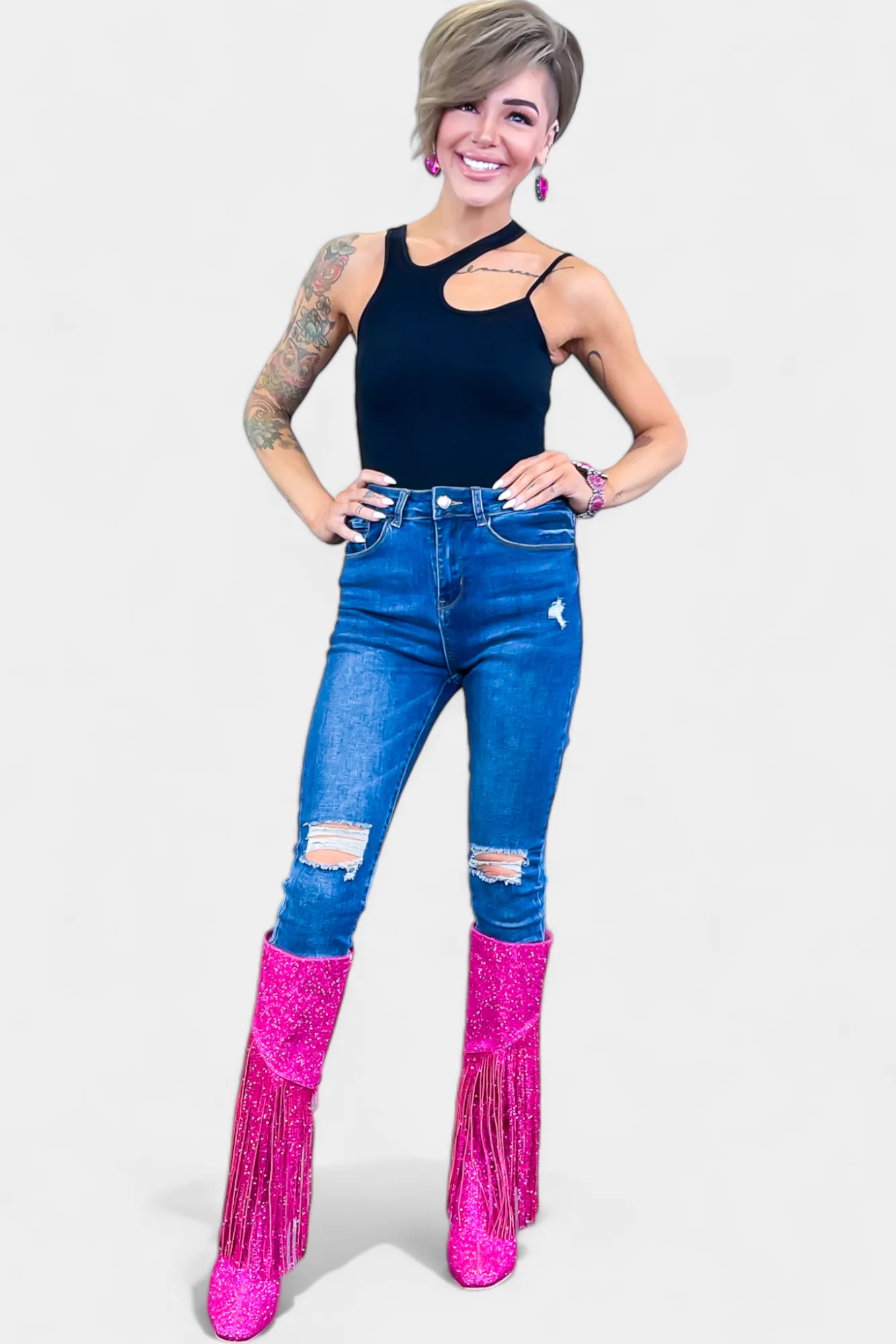 Black Asymmetric Ribbed Bodysuit sold by ZZs