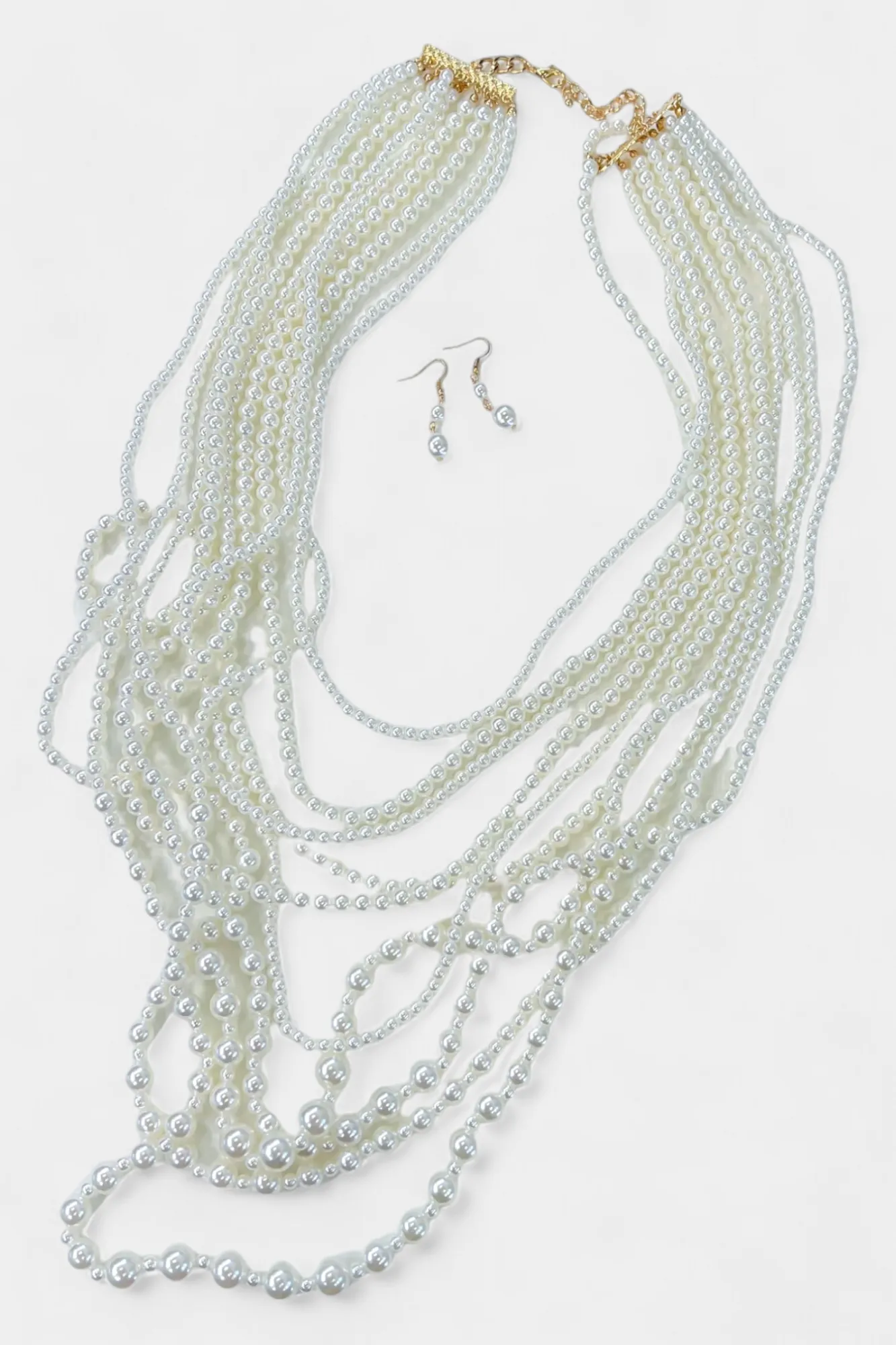 Pearl Multi Layered Long Necklace sold by ZZs product image thumbnail 3