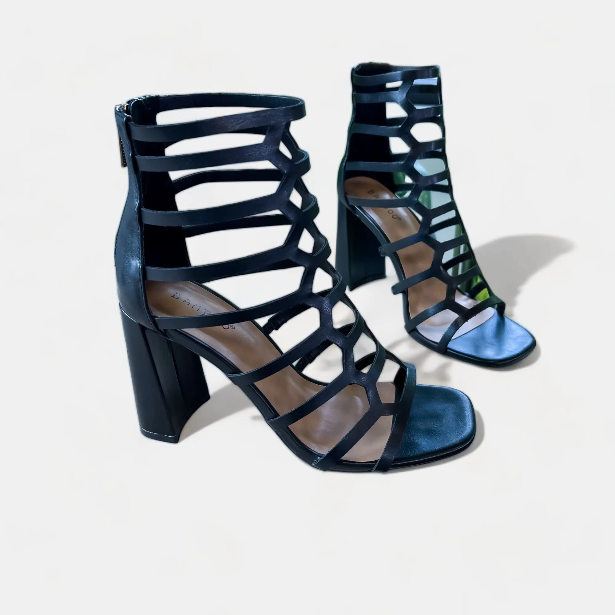 Black Strappy Gladiator Heels sold by ZZs product image thumbnail 2
