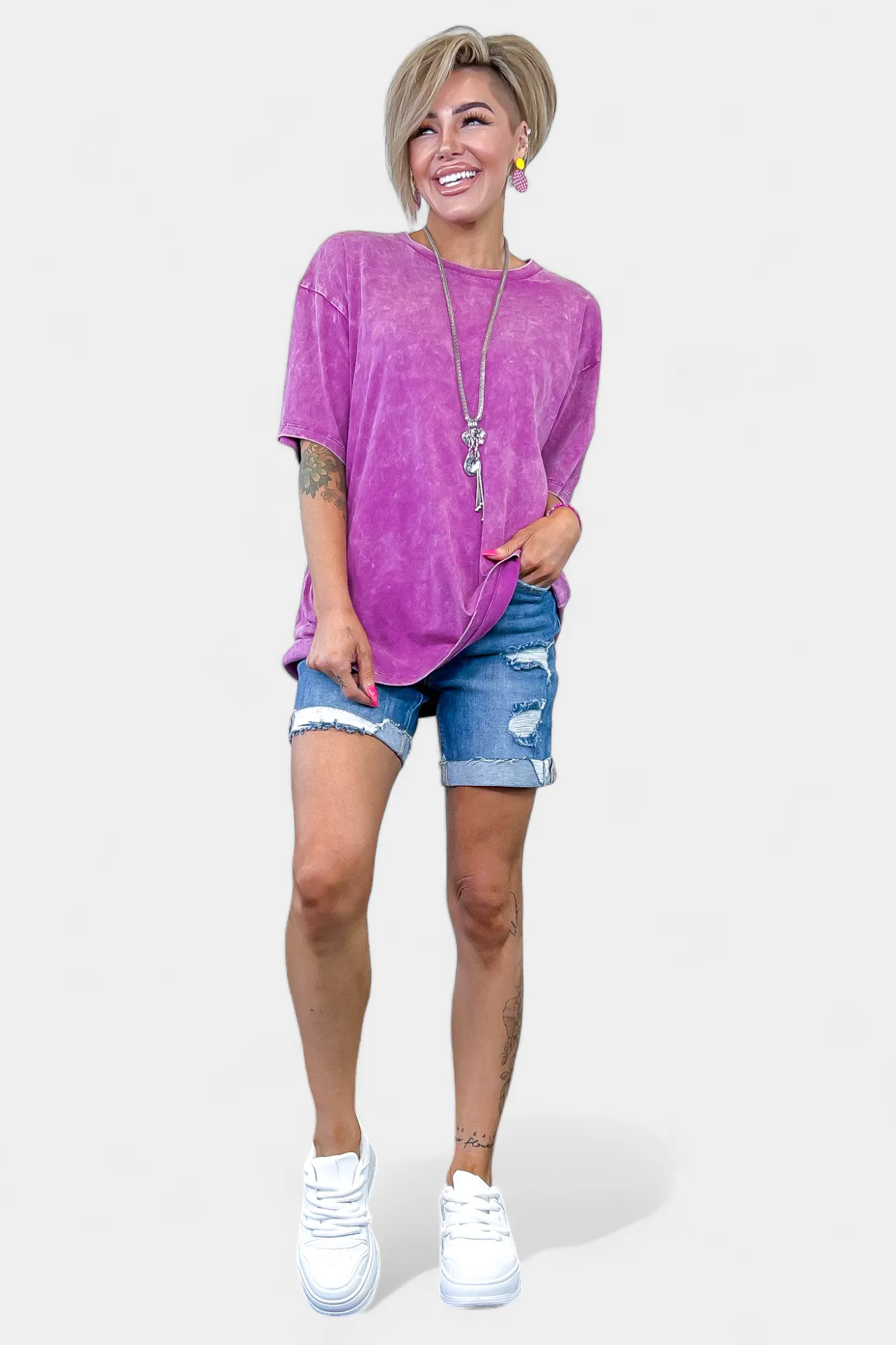 Oversized Washed Short Sleeve Top sold by ZZs product image thumbnail 3