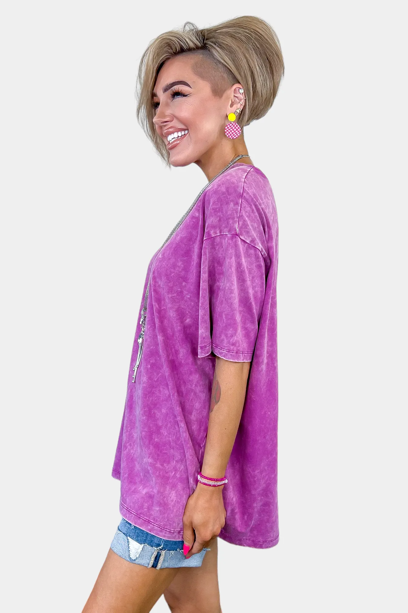 Oversized Washed Short Sleeve Top sold by ZZs product image thumbnail 4