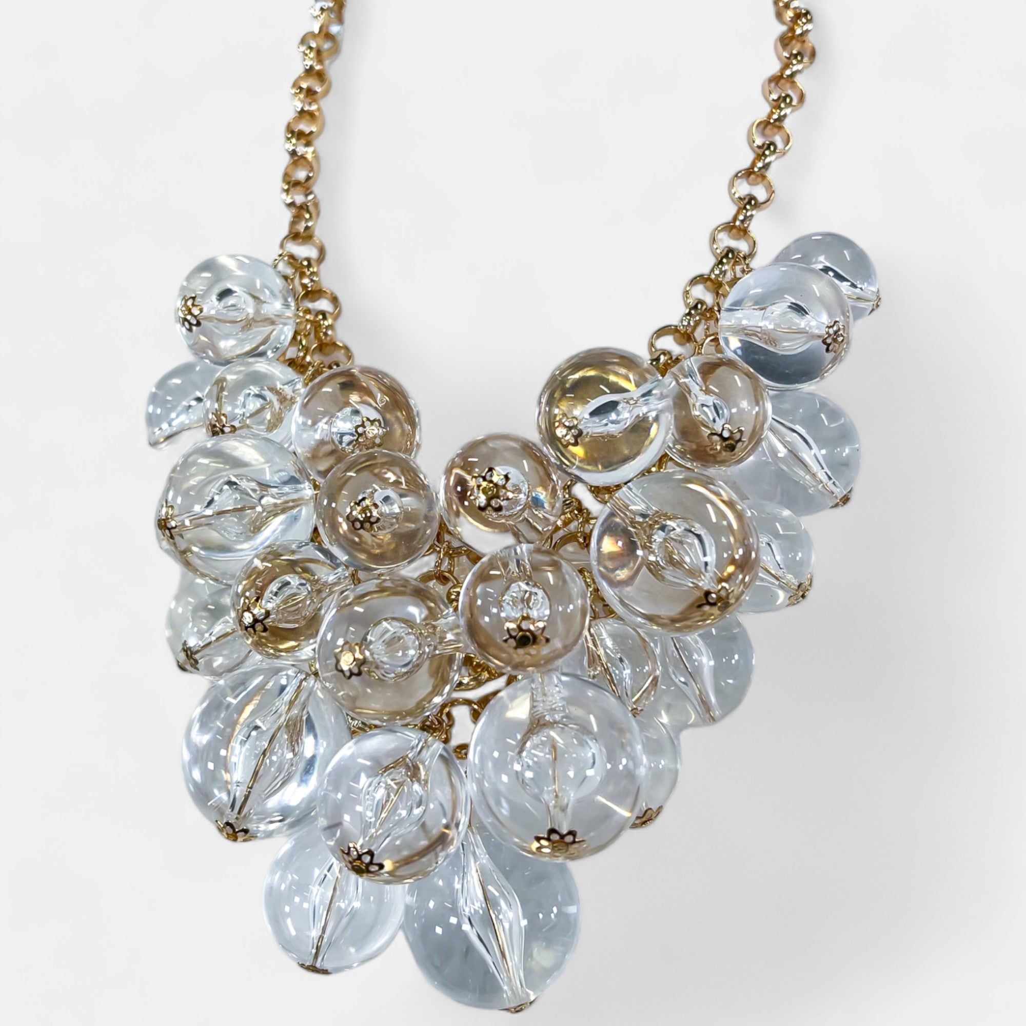 Clear Chunky Bead Necklace sold by ZZs