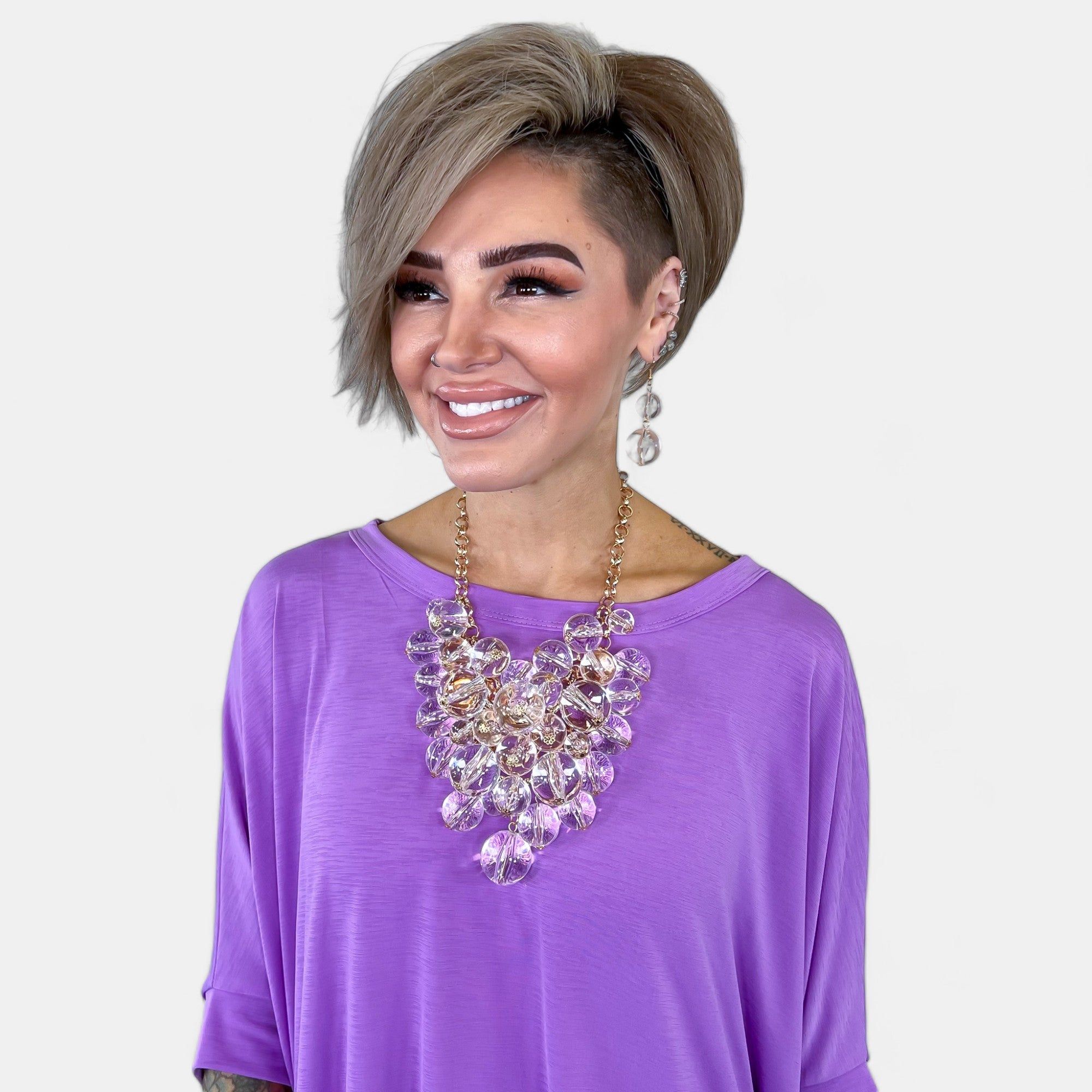 Clear Chunky Bead Necklace sold by ZZs product image thumbnail 2