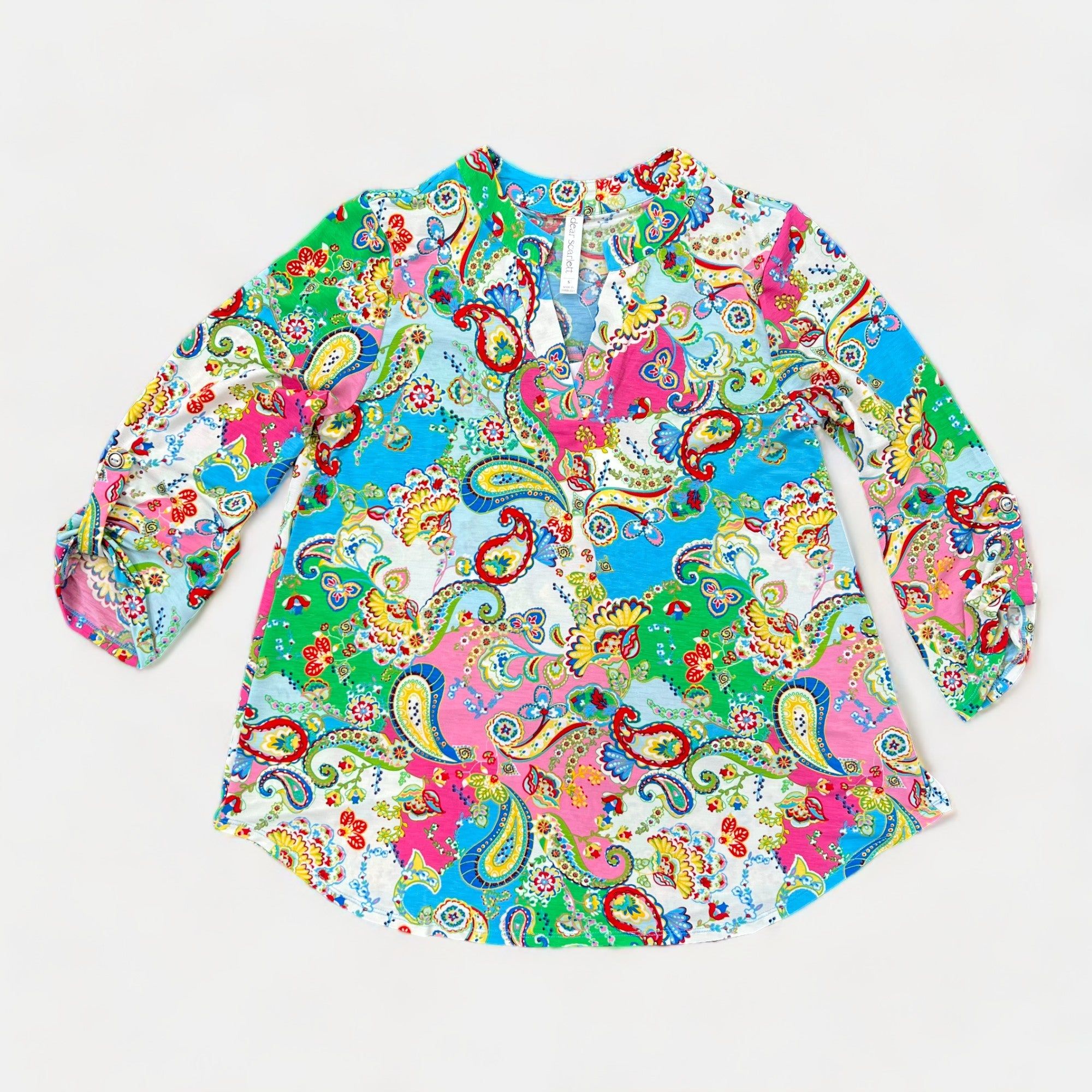 Blue & Green Multi Lizzy Top sold by ZZs