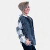 Black Flannel Plaid Denim Jacket sold by ZZs
