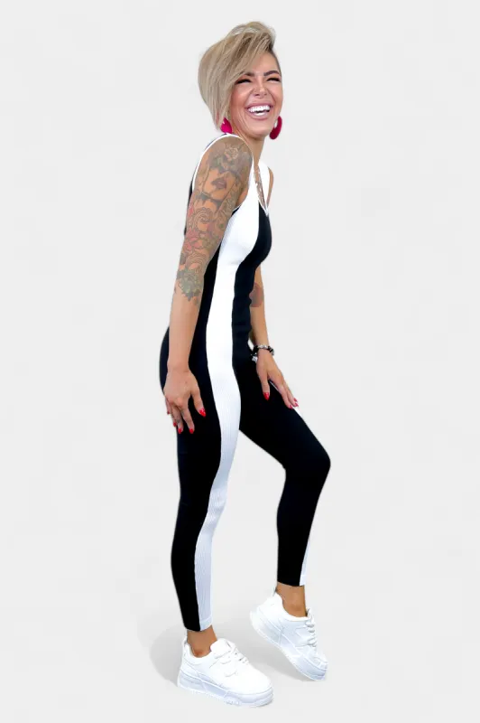 Ribbed Contrast Jumpsuit sold by ZZs