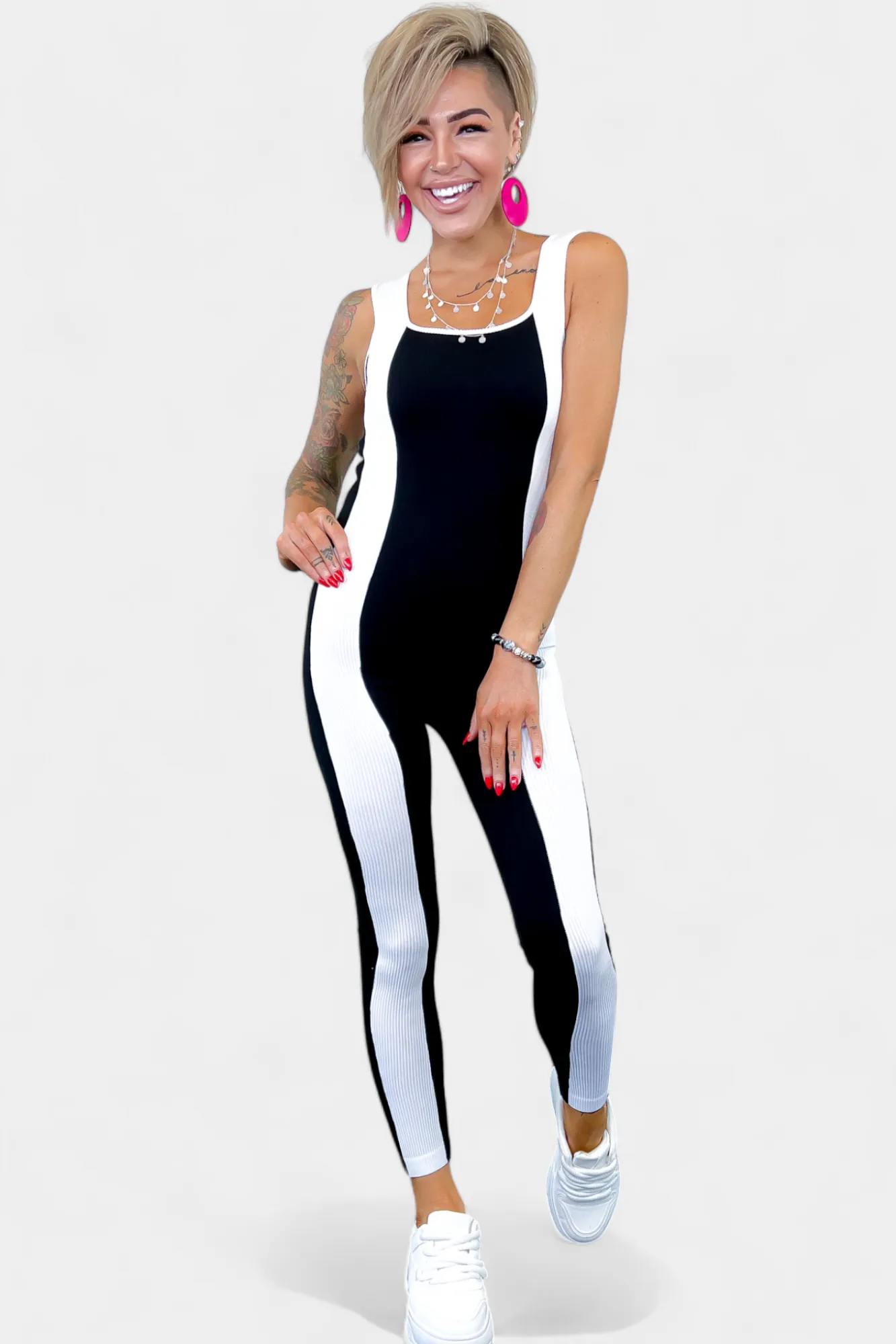 Ribbed Contrast Jumpsuit sold by ZZs product image thumbnail 3