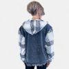 Black Flannel Plaid Denim Jacket sold by ZZs