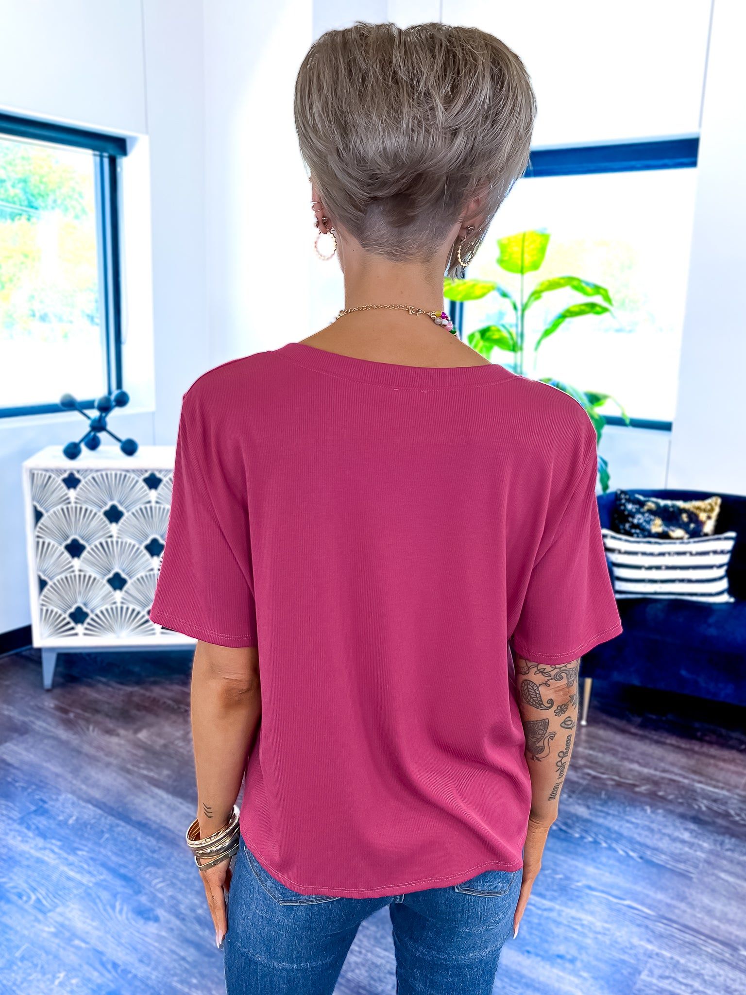 Burgundy Girlie Tee sold by ZZs product image thumbnail 4