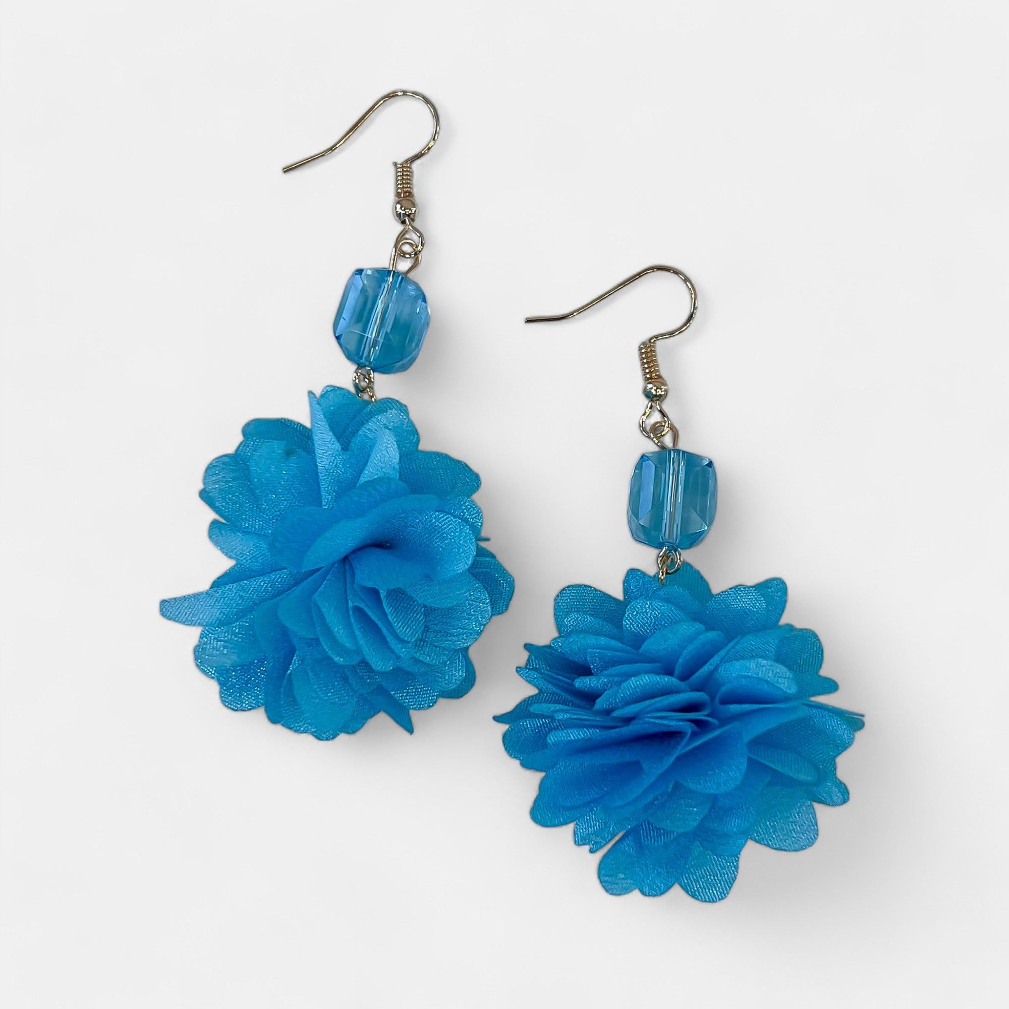 Blue Petal Flower Dangle Earrings sold by ZZs product image thumbnail 3