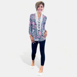 Grey Paisley Lizzy Top sold by ZZs