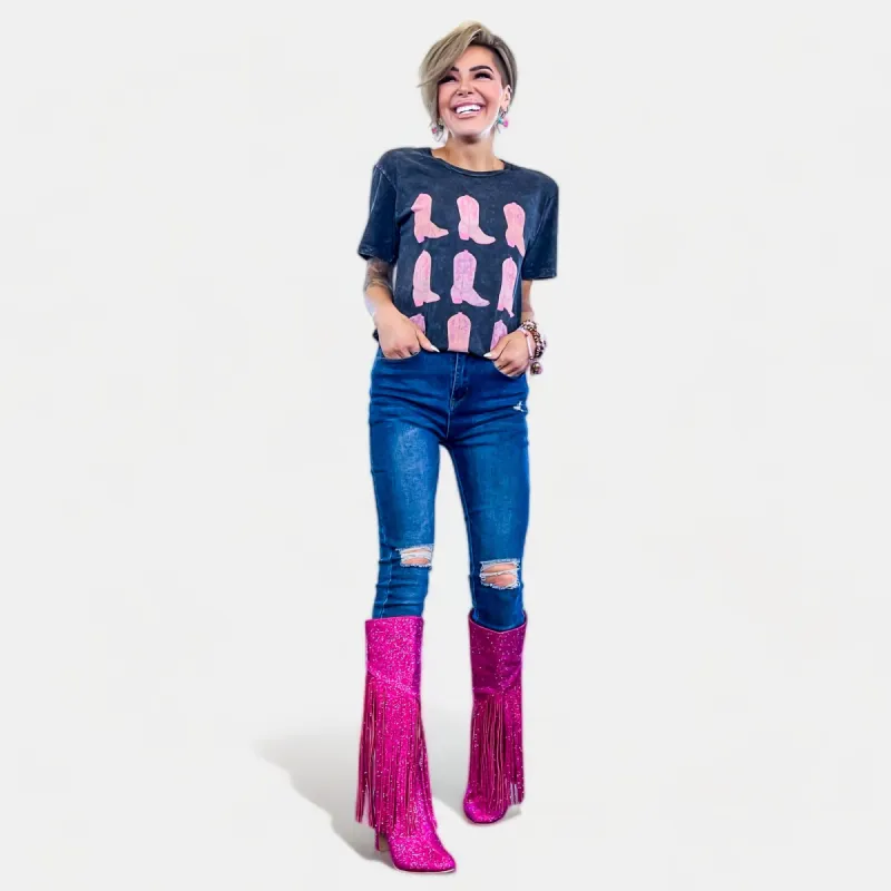 Pink Boots Graphic T-Shirt sold by ZZs