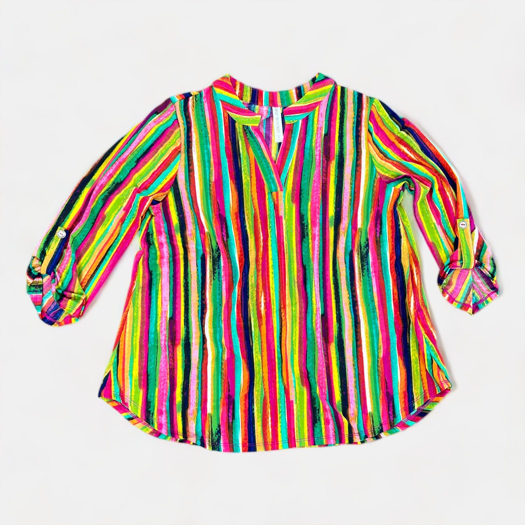 Multi Stripe Lizzy Top sold by ZZs