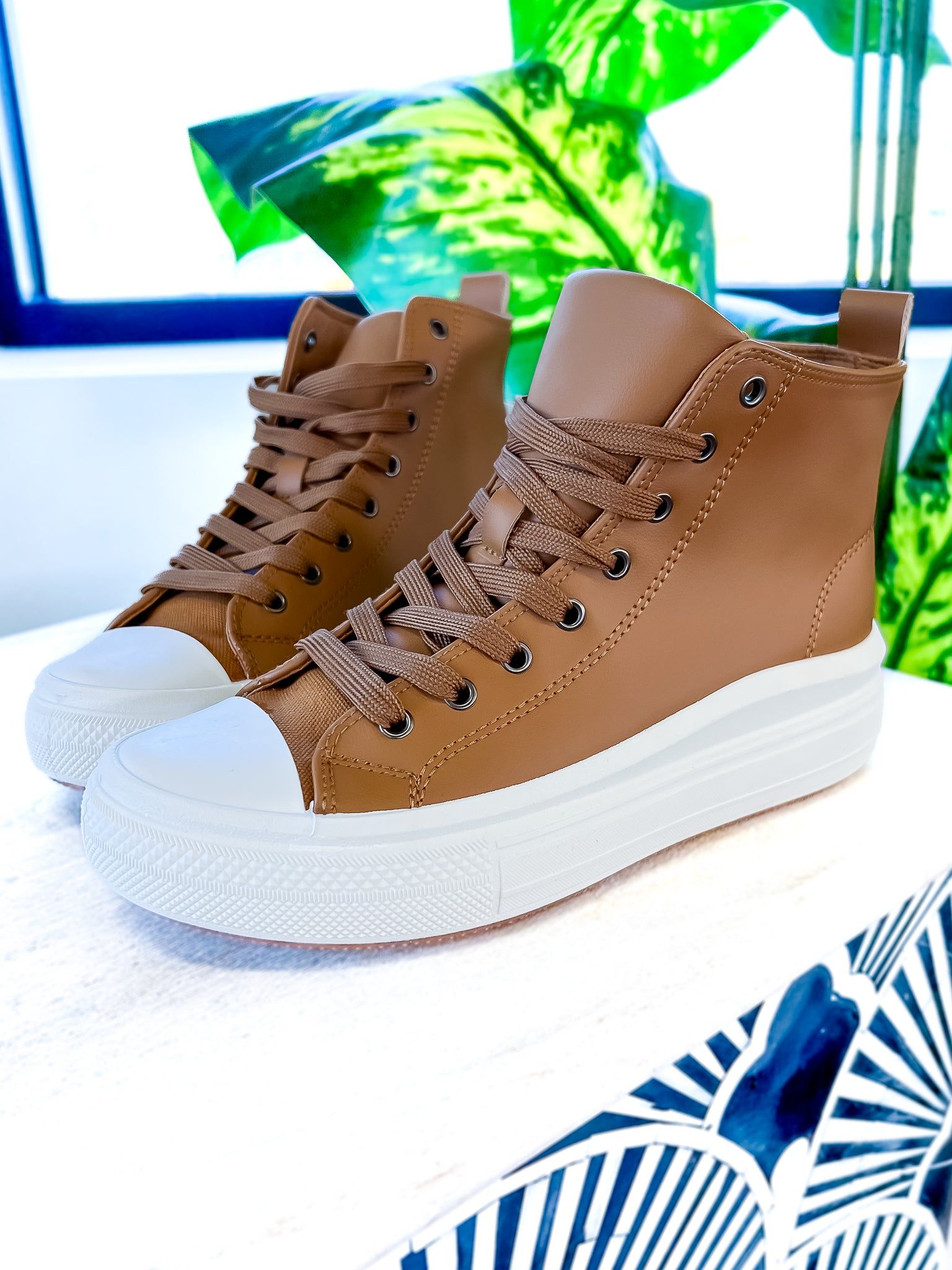 Tan High Top Sneakers sold by ZZs product image thumbnail 3