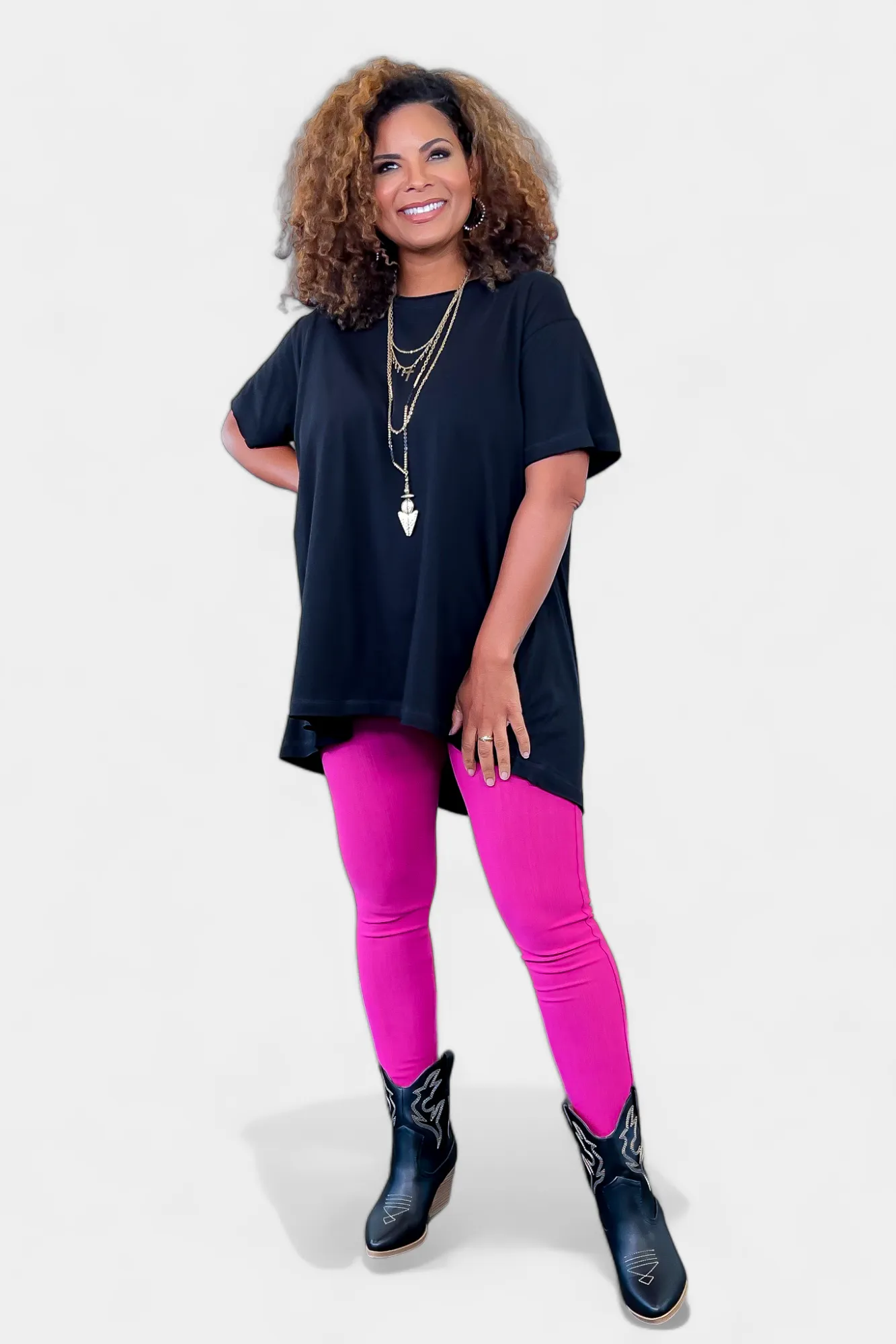 Black Oversized Drop Shoulder Top sold by ZZs product image thumbnail 5