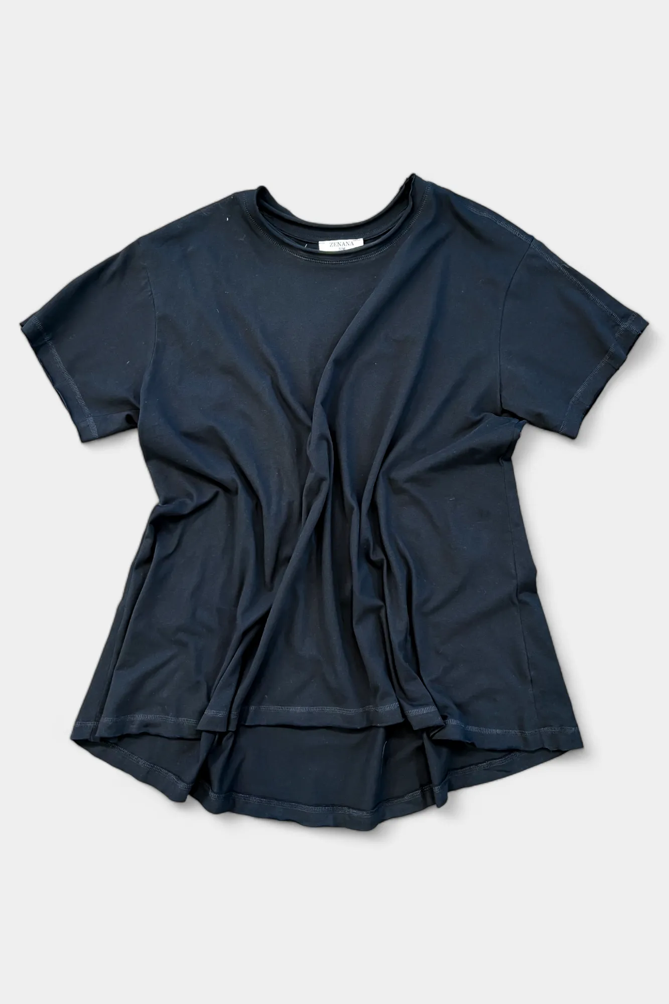 Black Oversized Drop Shoulder Top sold by ZZs product image thumbnail 2
