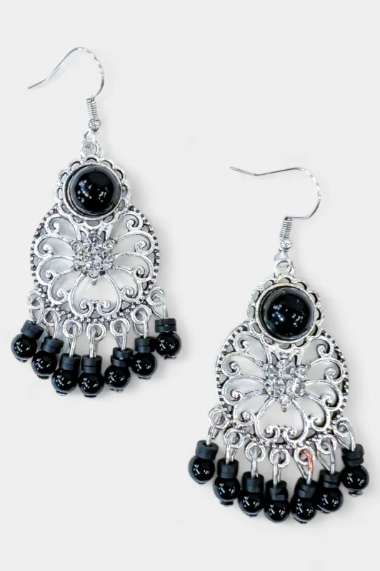 Black Bohemian Dream Catcher Earrings sold by ZZs