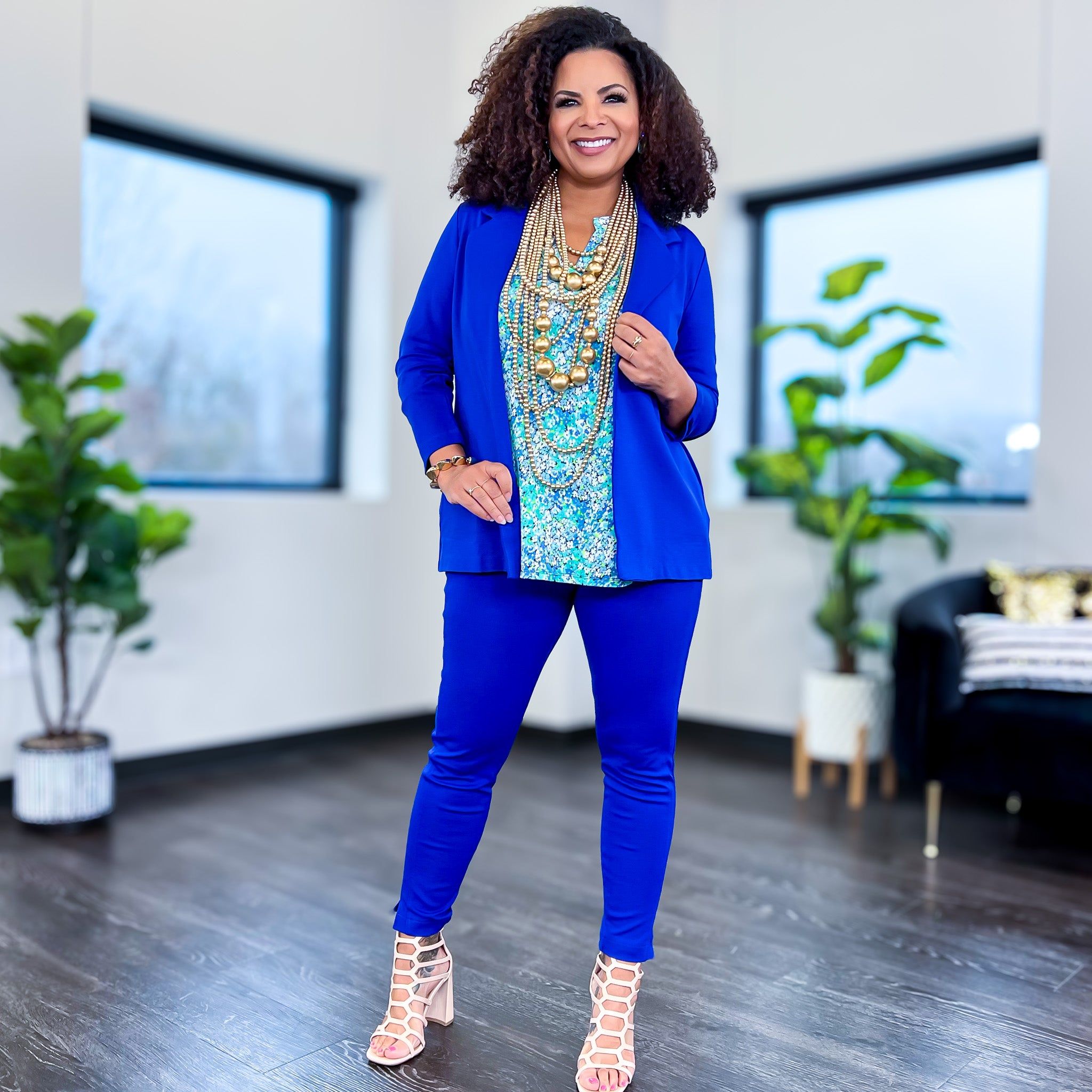 Blue Multi Soft Floral Lizzy Top sold by ZZs product image thumbnail 4