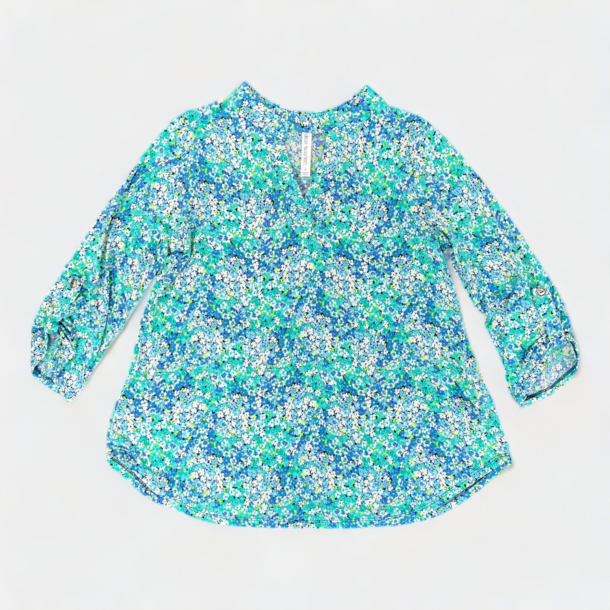 Blue Multi Soft Floral Lizzy Top sold by ZZs