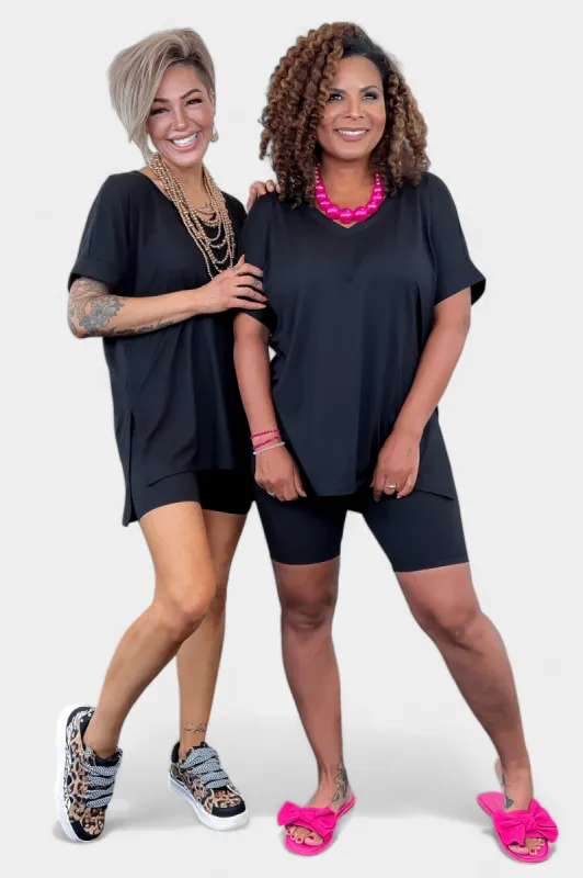 Black Far From Over Lounge Set sold by ZZs