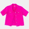 Pink Short Sleeve Denim Jacket [NO RETURNS] sold by ZZs