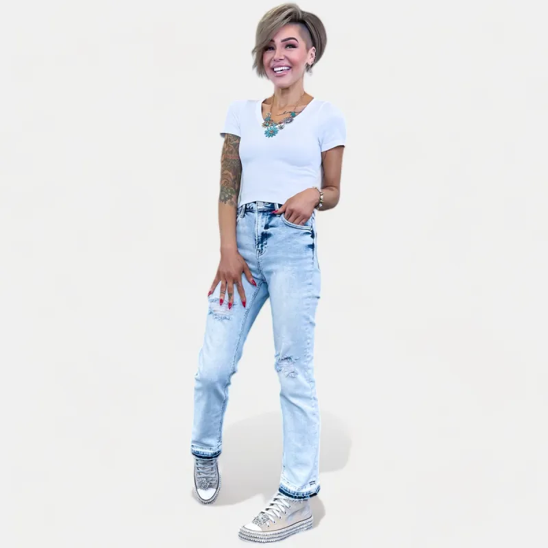 White Rib V-Neck Top sold by ZZs