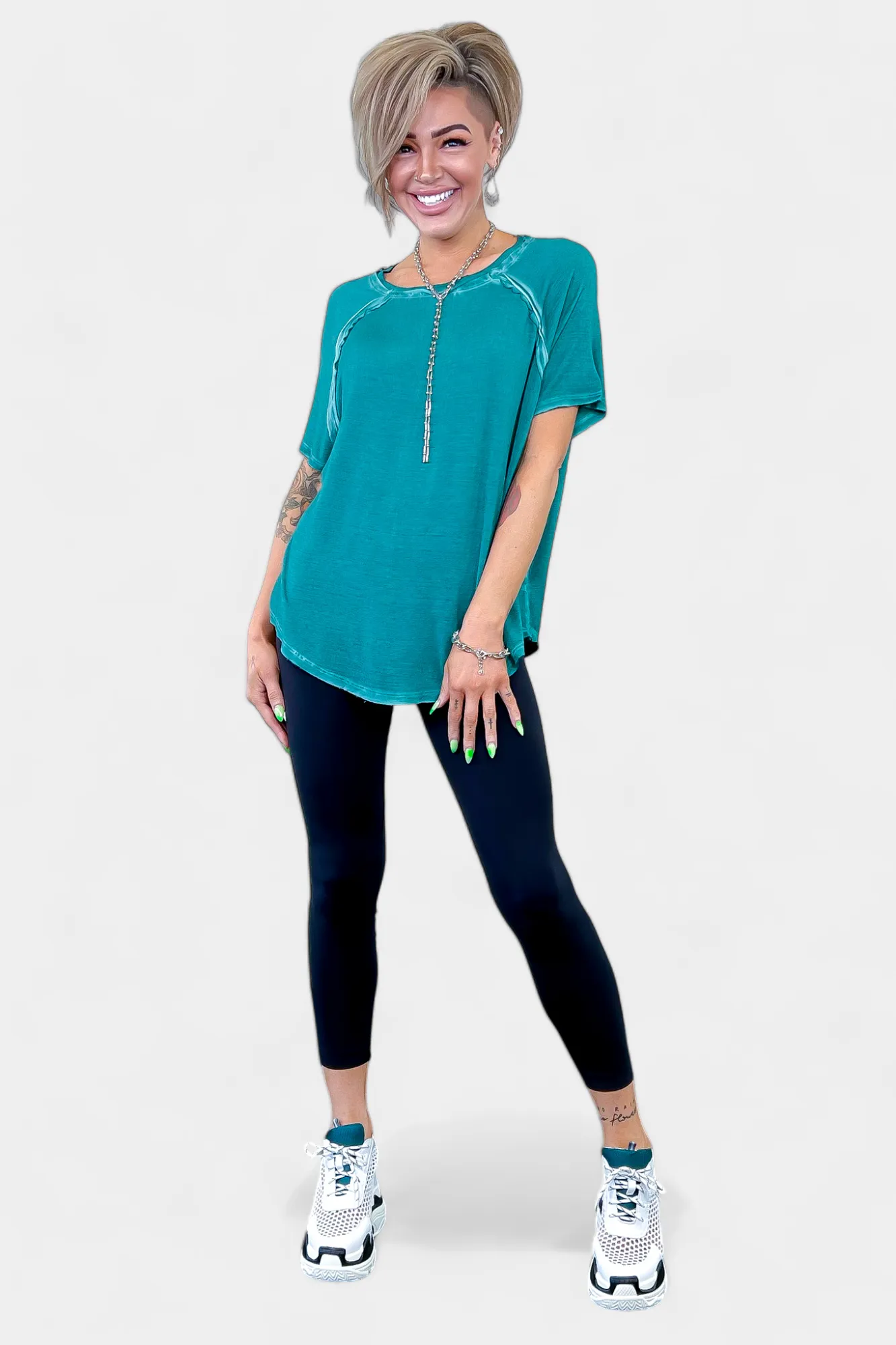 Boat Neck High Low Top sold by ZZs