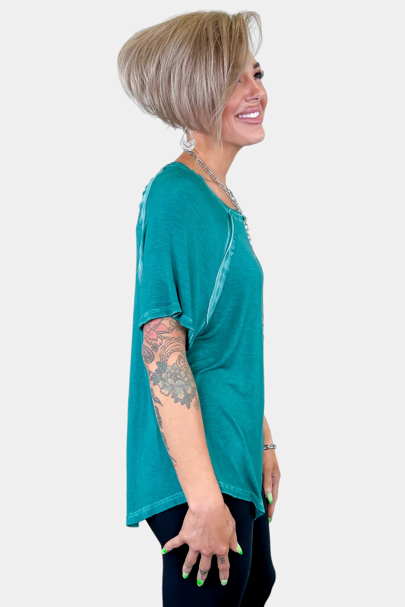 Boat Neck High Low Top sold by ZZs product image thumbnail 2