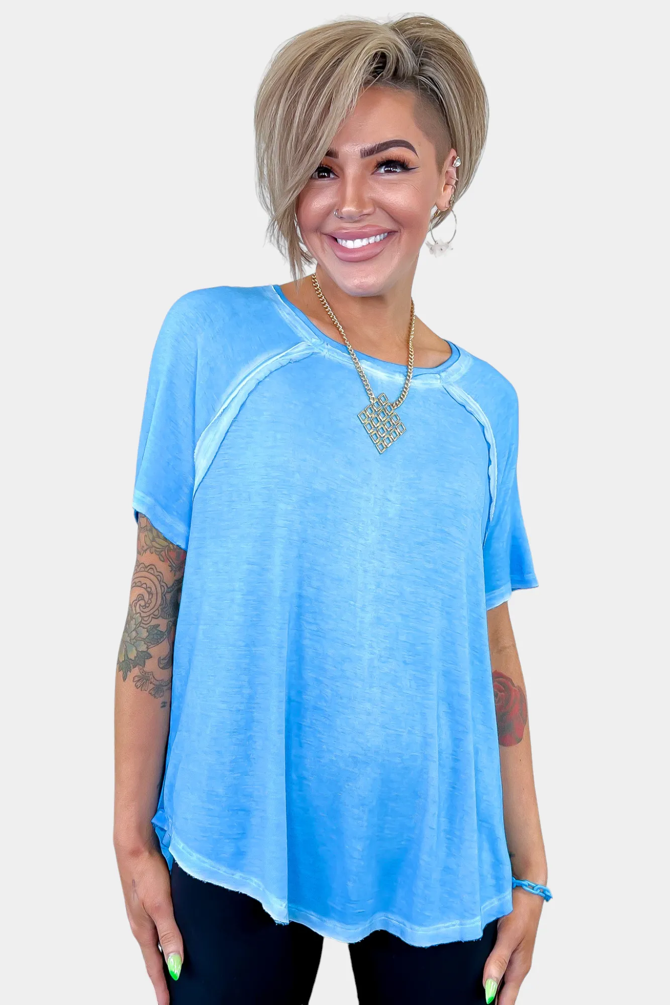 Boat Neck High Low Top sold by ZZs product image thumbnail 5