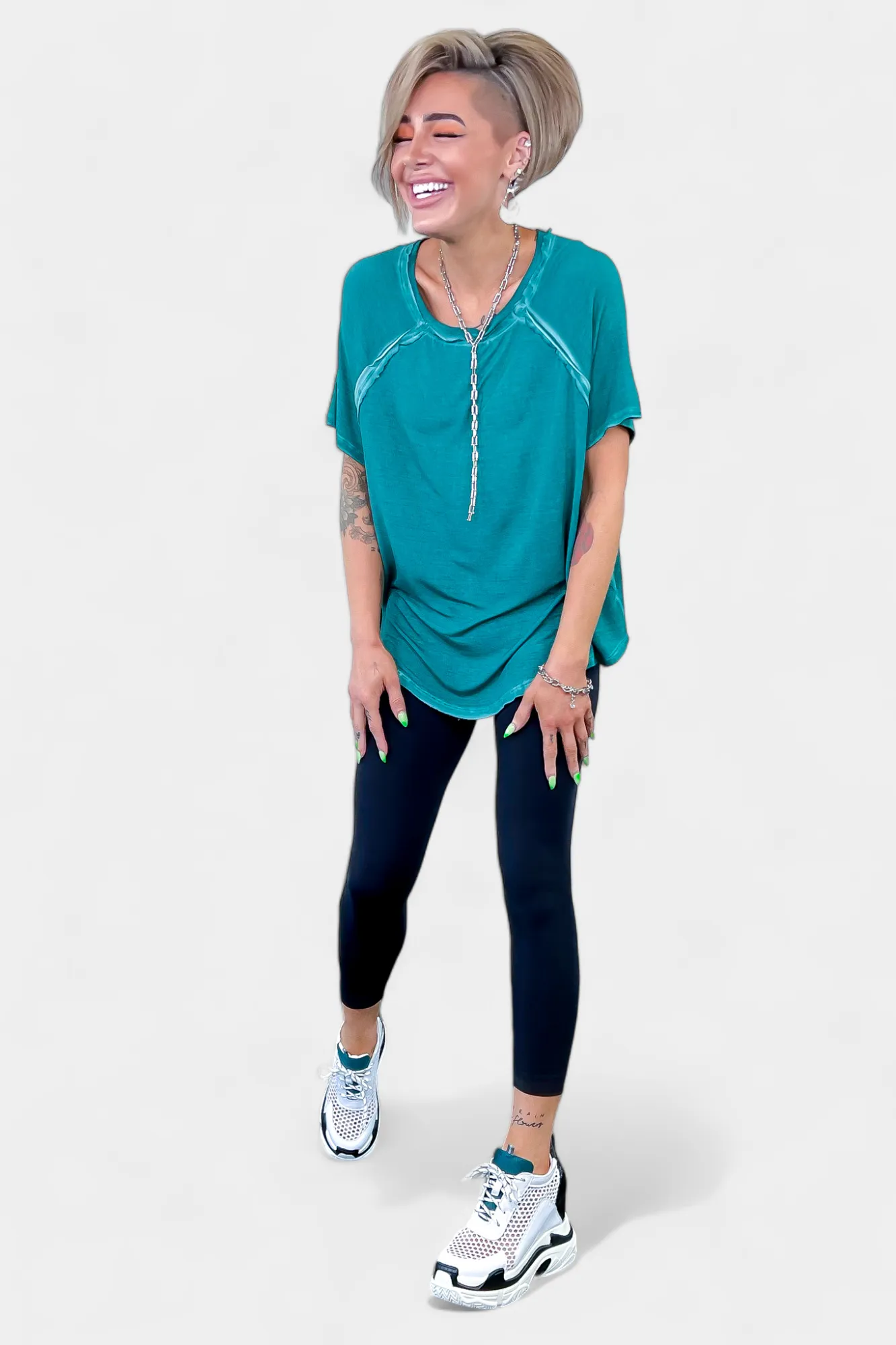 Boat Neck High Low Top sold by ZZs product image thumbnail 3