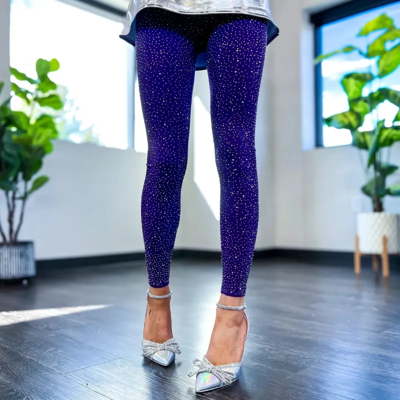 Purple Bling Bling Leggings sold by ZZs