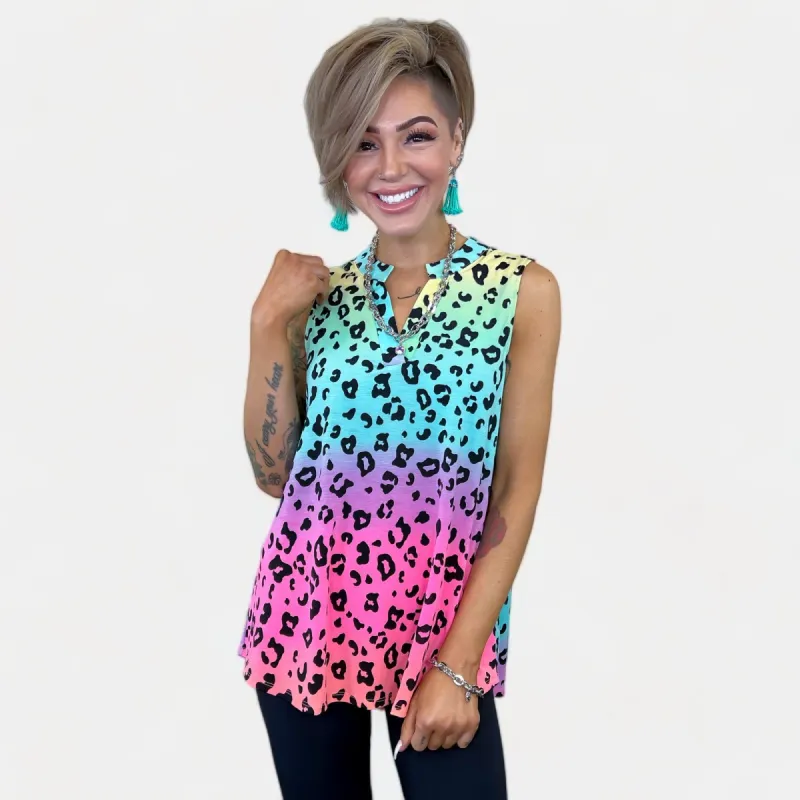 Multi Animal Lizzy Tank Top sold by ZZs