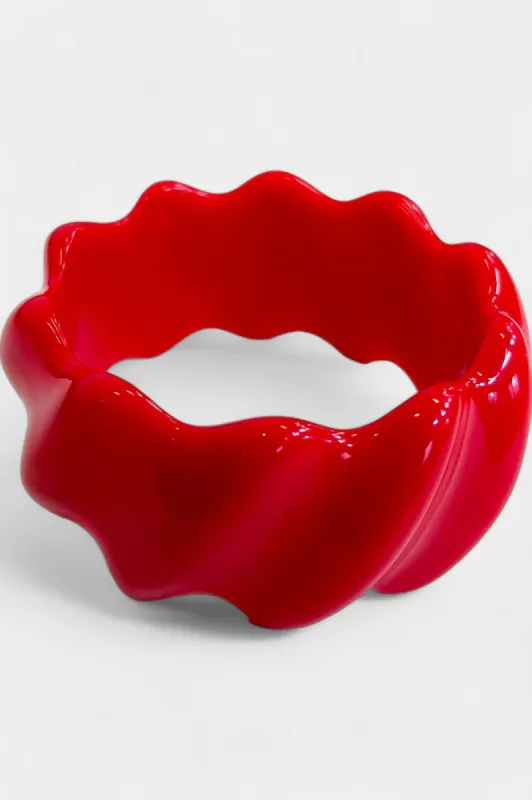 Red Wavy Bangle Bracelet sold by ZZs