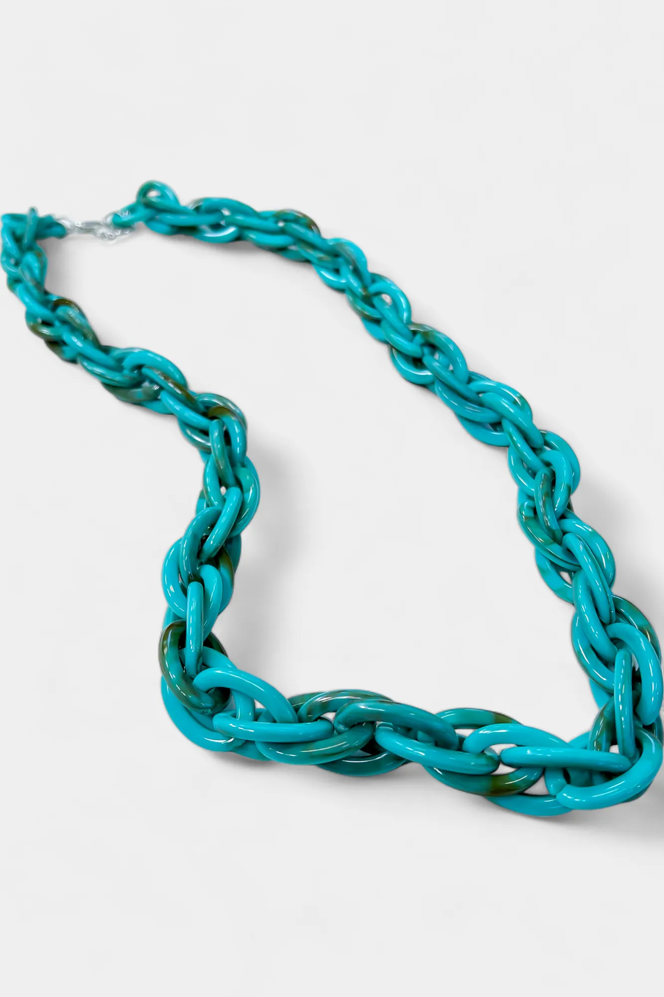 Turquoise Chain Link Long Necklace sold by ZZs product image thumbnail 4