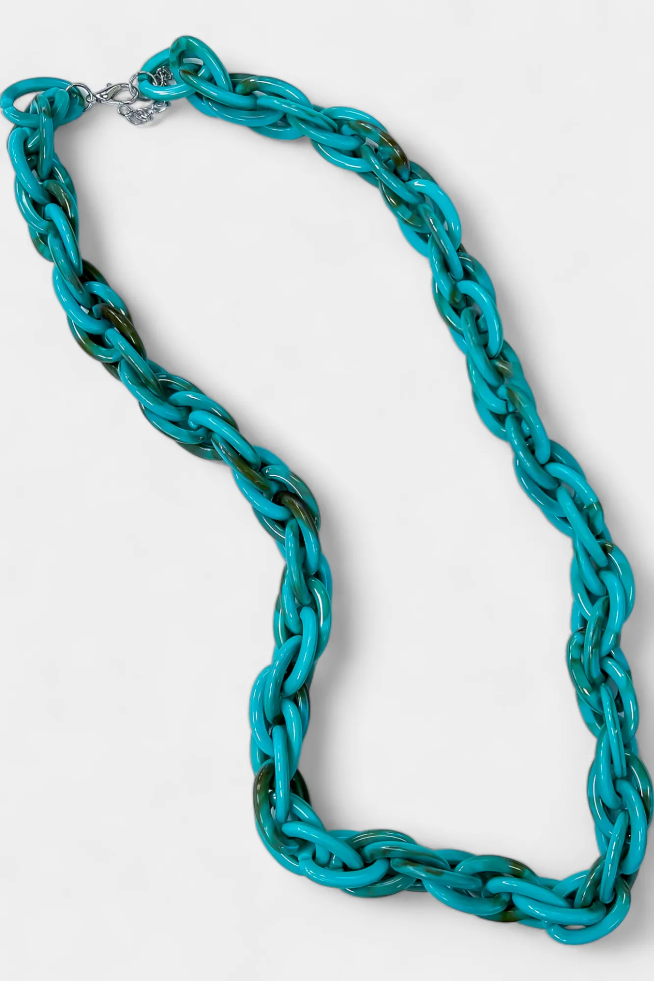 Turquoise Chain Link Long Necklace sold by ZZs