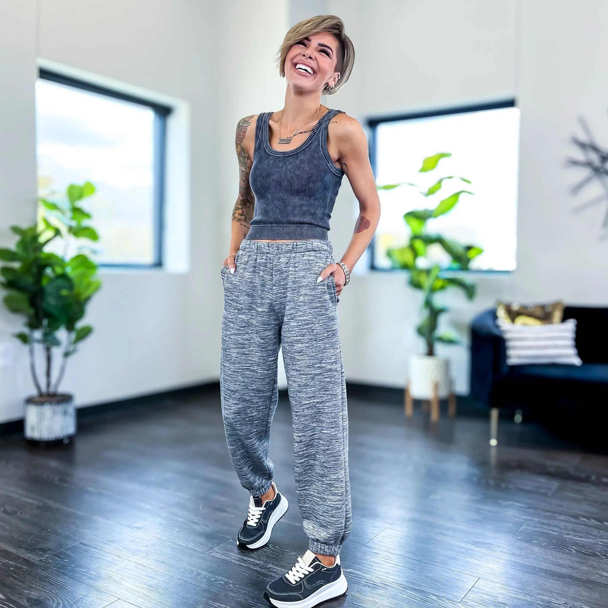 Ash Black Ribbed Cropped Tank sold by ZZs product image thumbnail 3