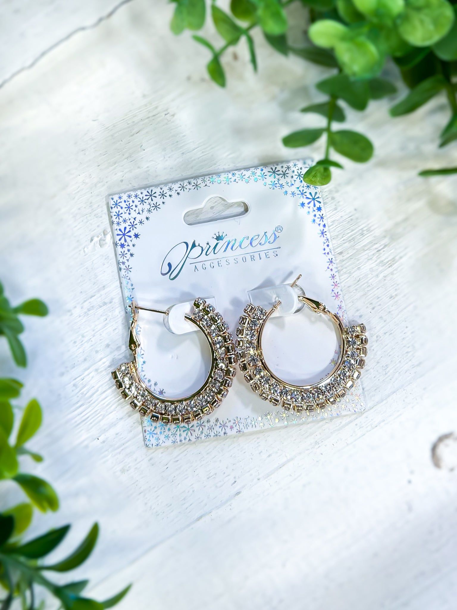 Gold Rhinestone Hoops sold by ZZs product image thumbnail 3