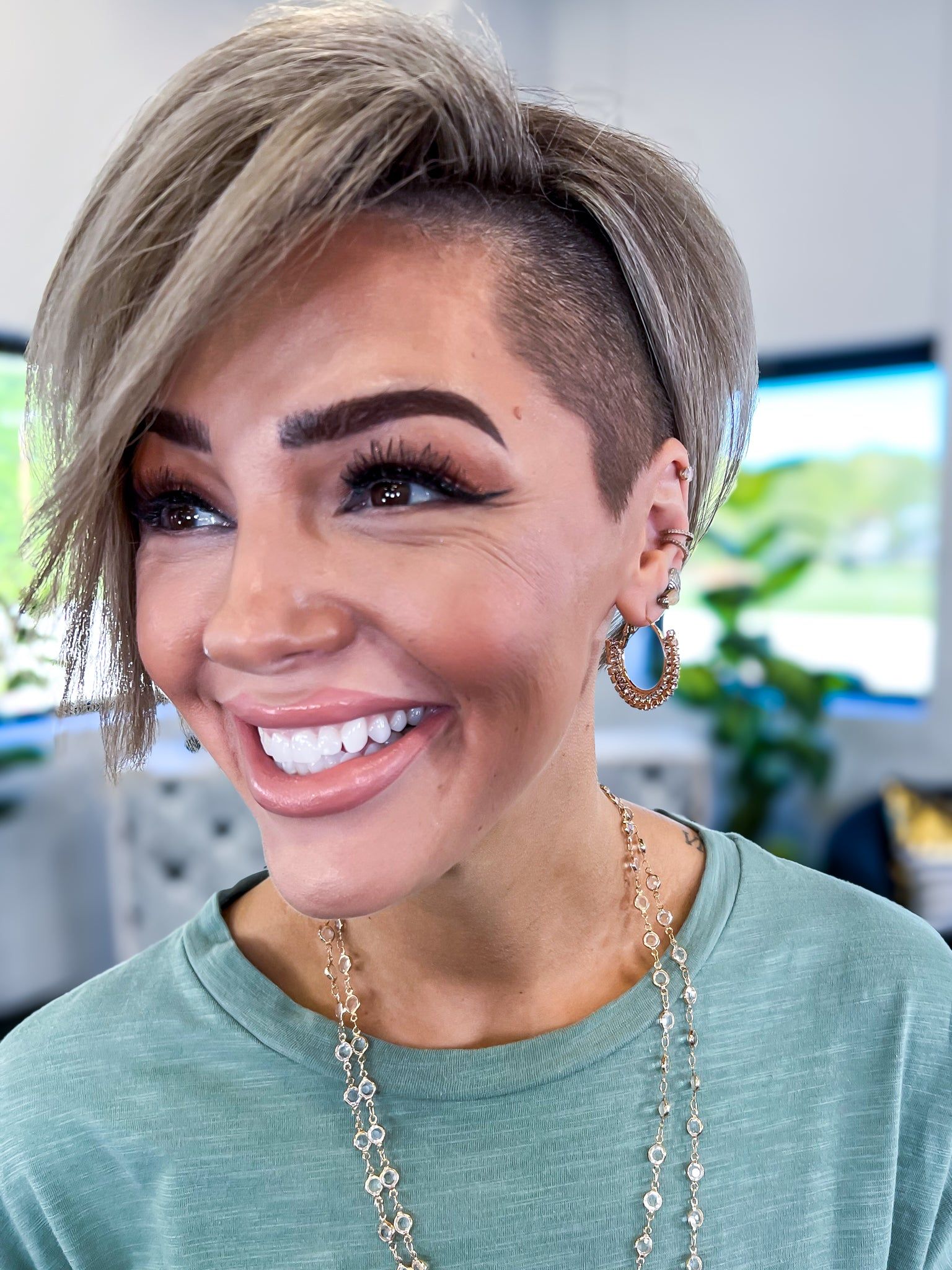 Gold Rhinestone Hoops sold by ZZs product image thumbnail 2