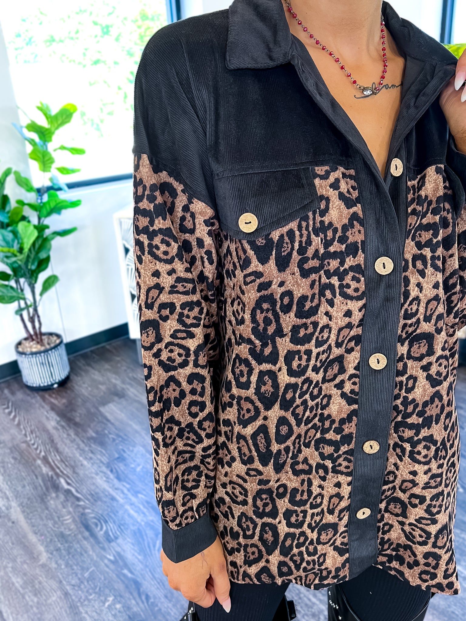 Leopard Shacket | Black sold by ZZs product image thumbnail 4