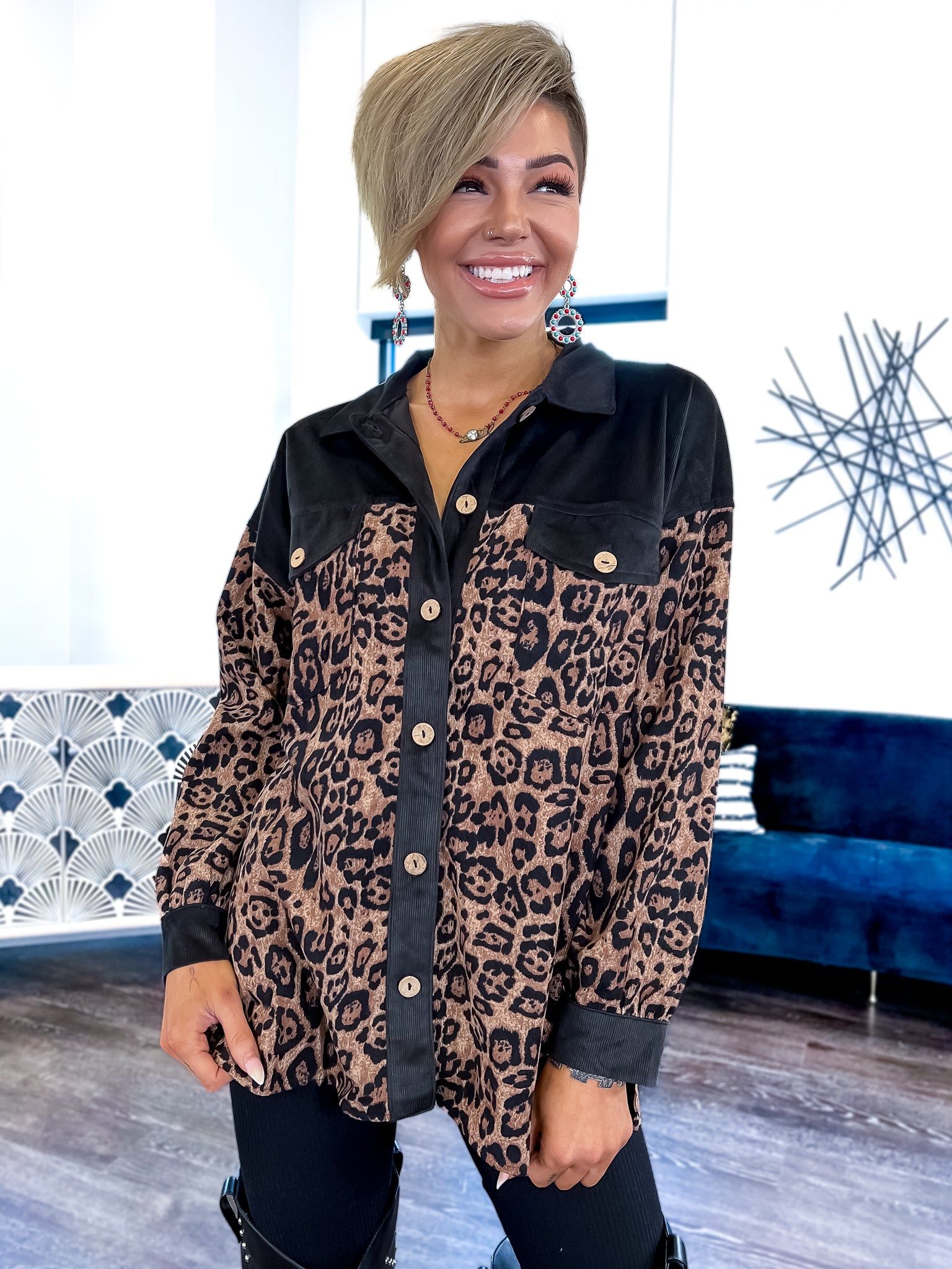 Leopard Shacket | Black sold by ZZs product image thumbnail 9