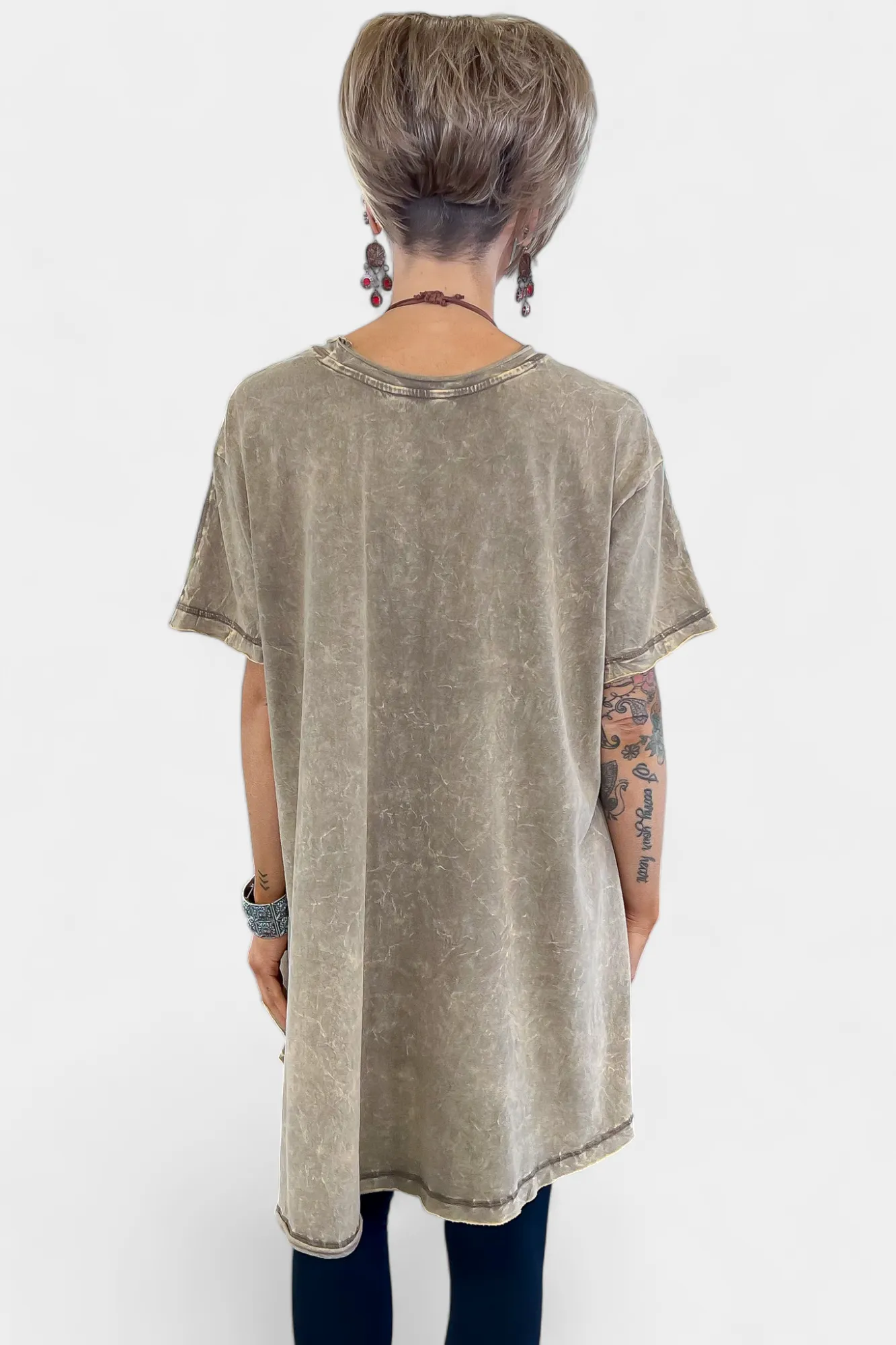 Mocha Cotton Oversized Top sold by ZZs product image thumbnail 5