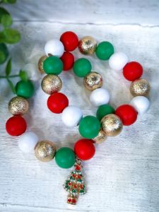 Christmas Tree Charm Bracelets sold by ZZs